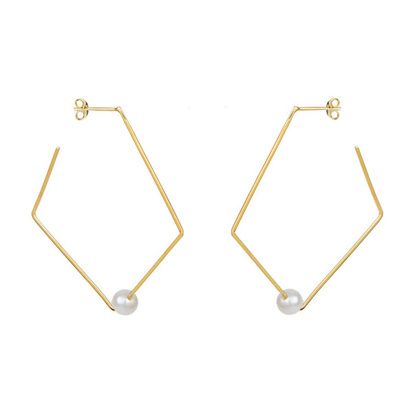 Eloise Earring, Gold/Pearl