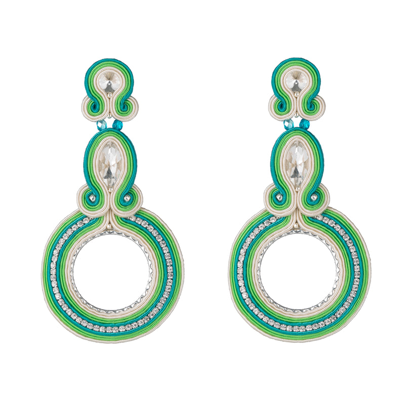 Hanna Earrings, Green