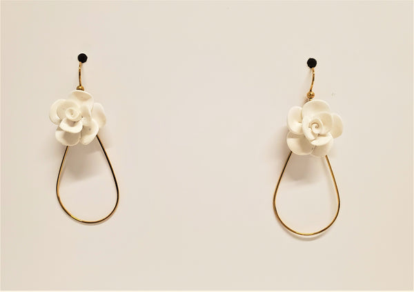 Amaia Earrings, White