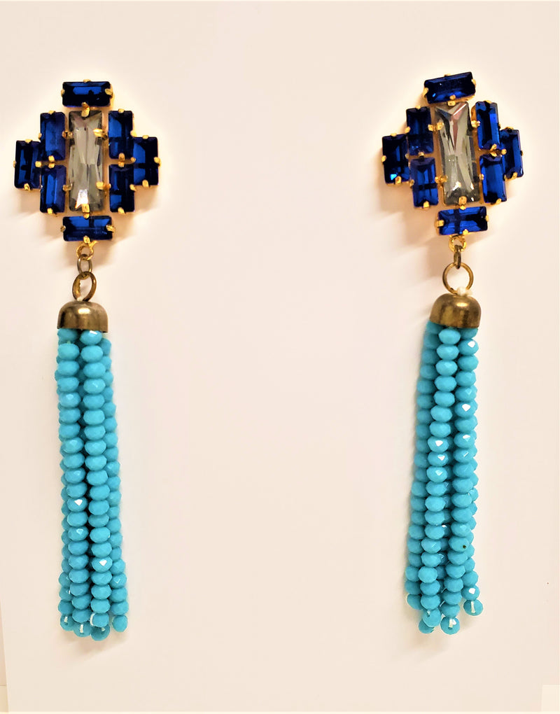 Emory Earrings, Blue