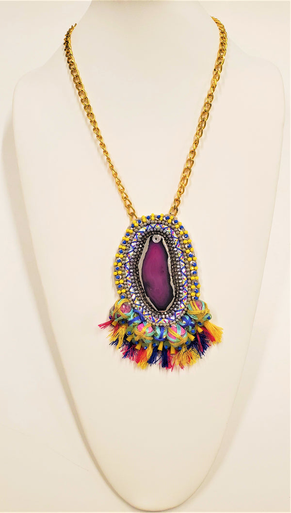 Layla Necklace, Multicolor/Gold