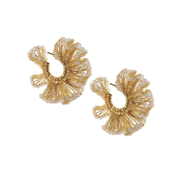 Pattie Earring, Ivory/Gold