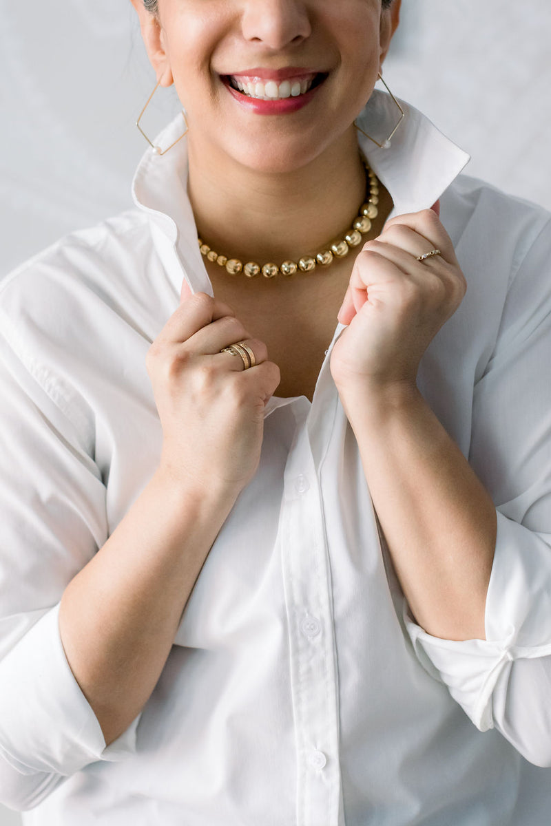 Eloise Earring, Gold/Pearl