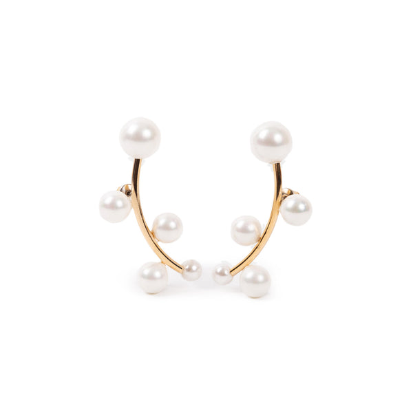 Claire Earring, Gold/Pearl