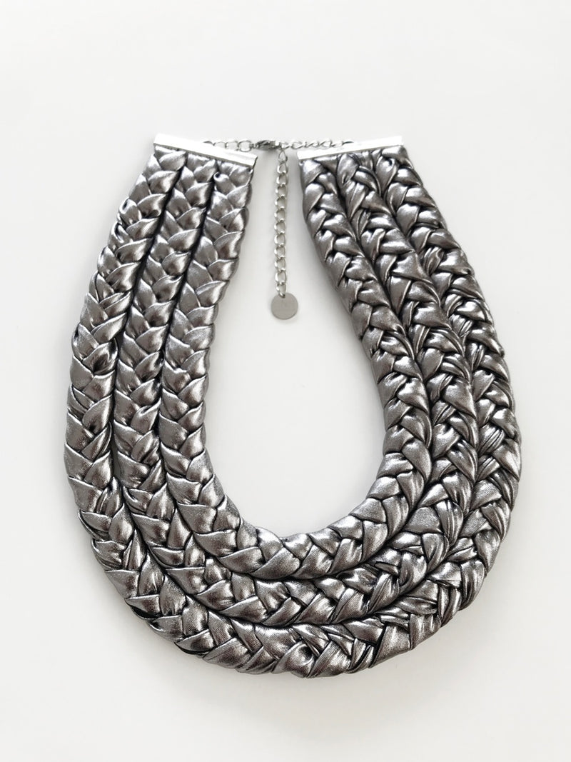 Halle Necklace, Silver
