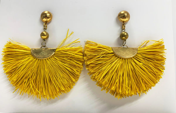 Kaylani Earrings, Yellow