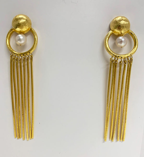 Ines Earrings, Gold